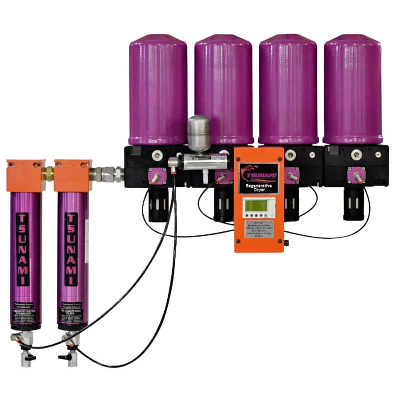 TSUNAMI Ultra Series Wall-Mounted Regenerative Dryer - 80 CFM (20HP)