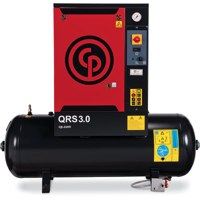 Chicago Pneumatic 3HP QRS Rotary Screw Air Compressor 145 PSI 60Gal Horizontal QRS 3 TM