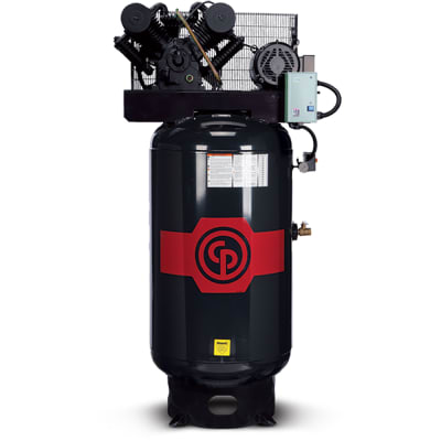 Chicago Pneumatic 7.5HP RCP Two Stage Iron Series Simplex Reciprocating Air Compressor Standard Model 80Gal Vertical RCP-C7581VSC2