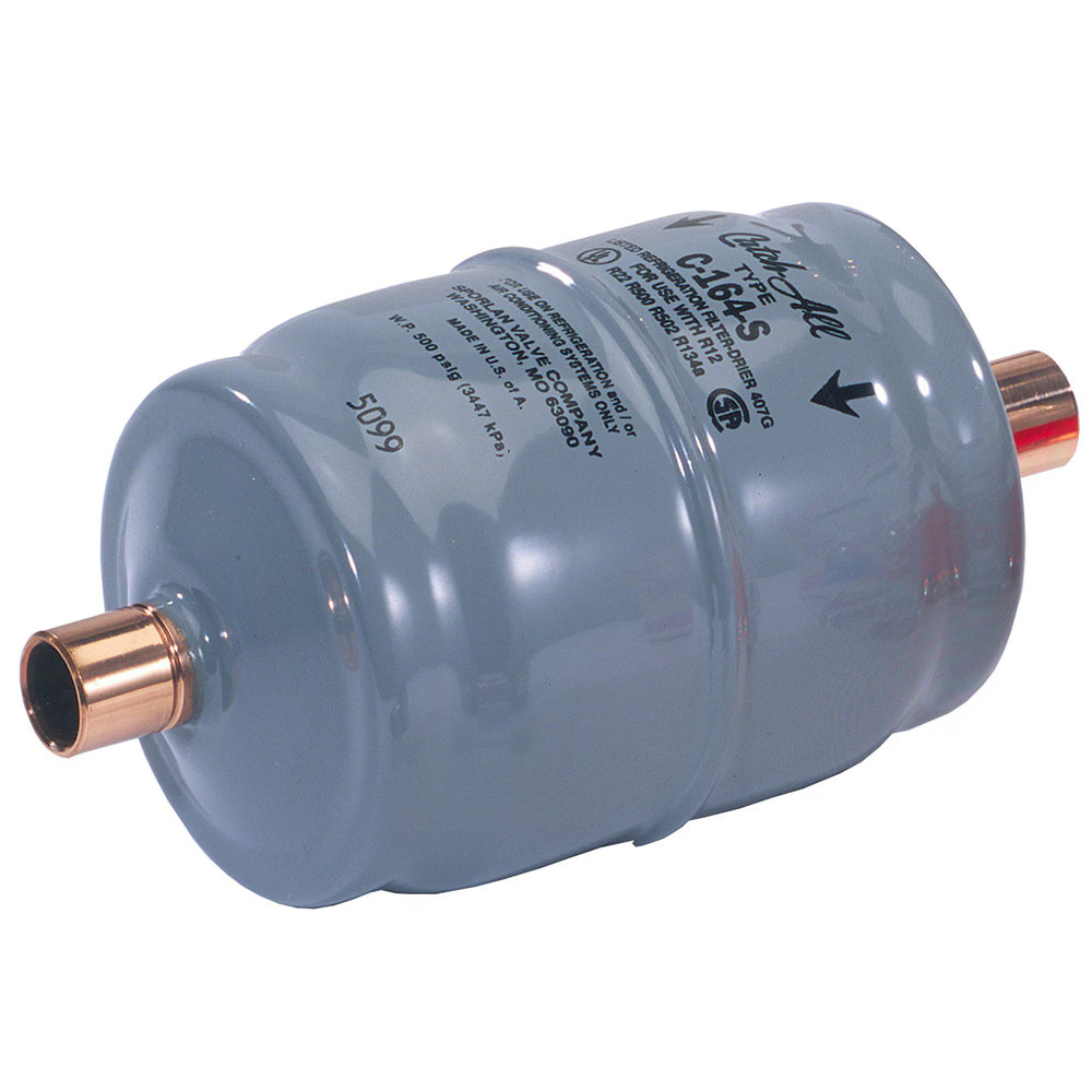 Parker Sporlan Division Catch-All Series Liquid Line Sealed Model Filter-Drier 1/2" ODF Solder C-164-S