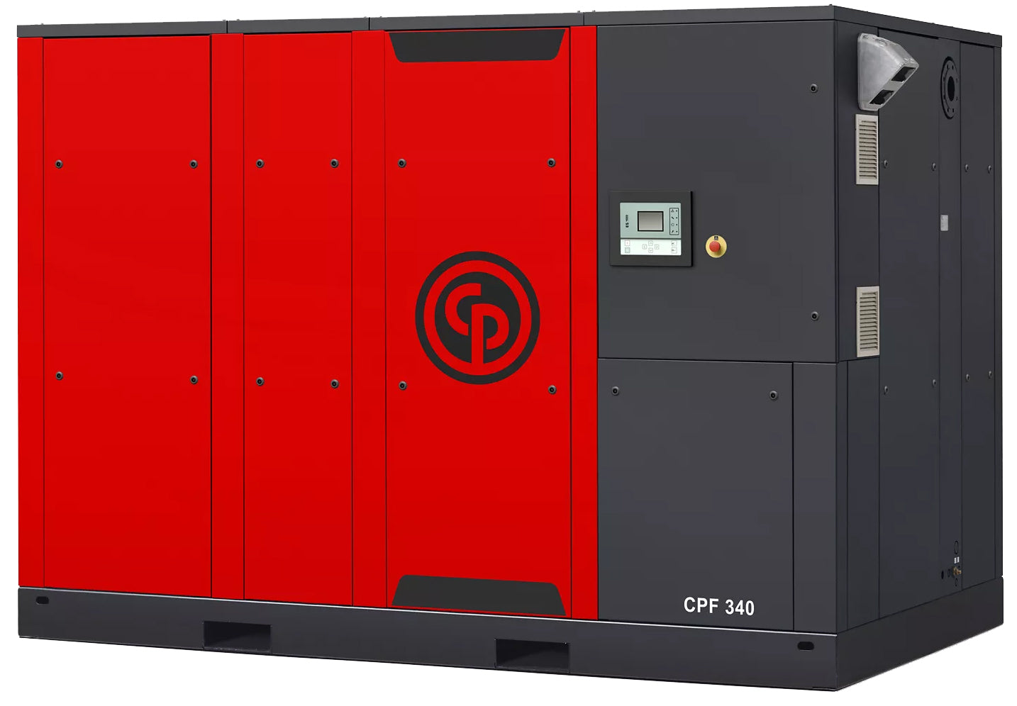 Chicago Pneumatic 340HP CPF Fixed Speed Gear Drive Rotary Screw Air Compressor 125 PSI Base CPF 340