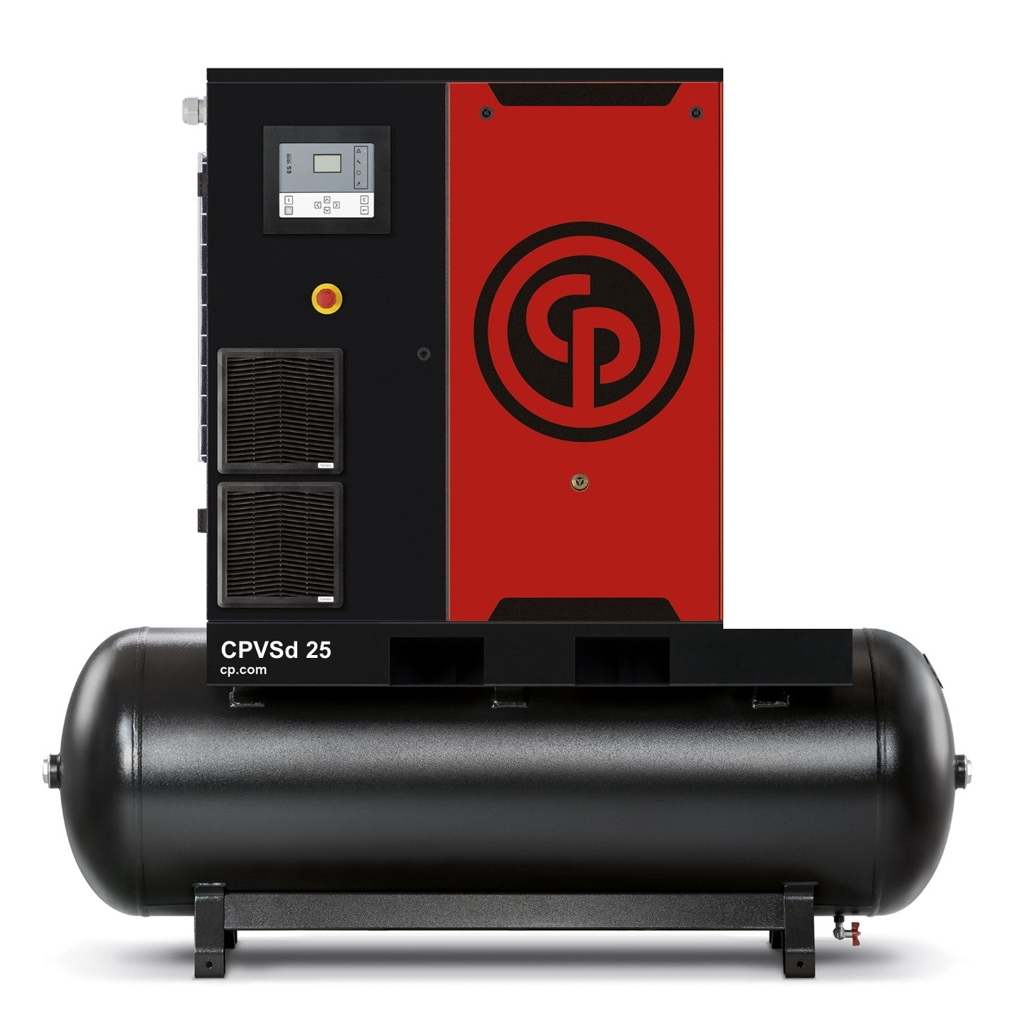 Chicago Pneumatic 25HP CPVSd Variable Speed Direct Drive Rotary Screw Air Compressor 132Gal Horizontal CPVSd 25 TM