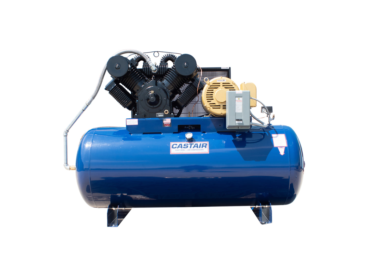 Castair 20HP Industrial Series Reciprocating Air Compressor 120 Gallon Horizontal I20324HC4Z-S