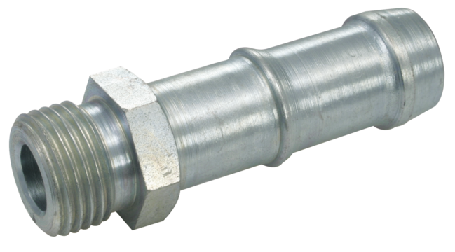 Prevost Treated Steel Male Hose Barb - 2 Barbs