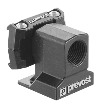 Prevost Tapping Flange with Double Outlet for Square Profile - PPS SQO9C