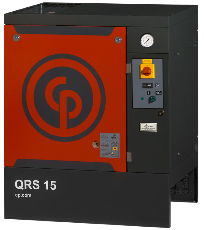 Chicago Pneumatic 15HP QRS Rotary Screw Air Compressor 150 PSI Base QRS 15 BM