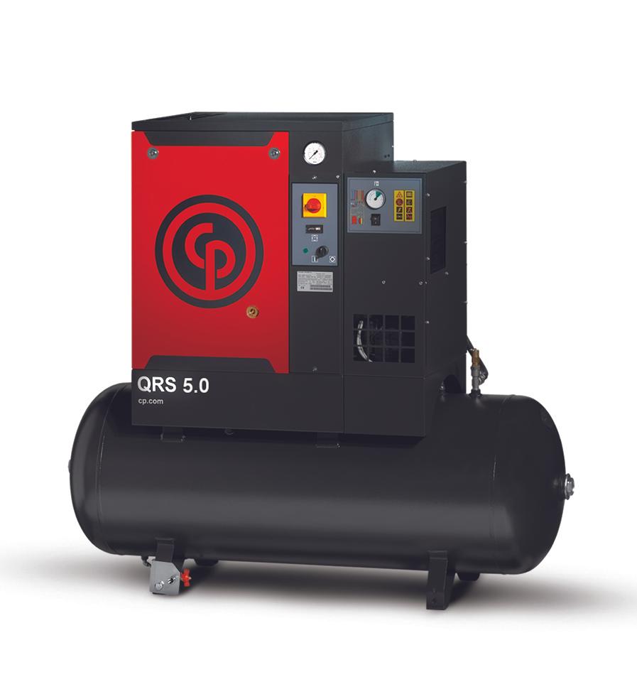Chicago Pneumatic 5.5HP QRS Rotary Screw Air Compressor with Dryer 145 PSI 60Gal Horizontal QRS 5.5D TM