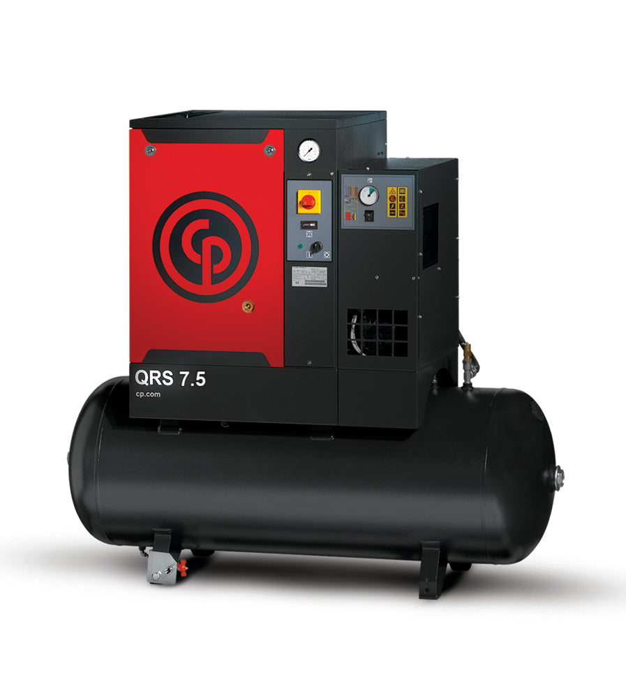 Chicago Pneumatic 7.5HP QRS Rotary Screw Air Compressor with Dryer 145 PSI 60Gal Horizontal QRS 7.5D TM
