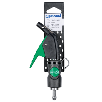 Prevost Blow Gun with Quick Coupler and Ear Clamp on Plate - prevoS1