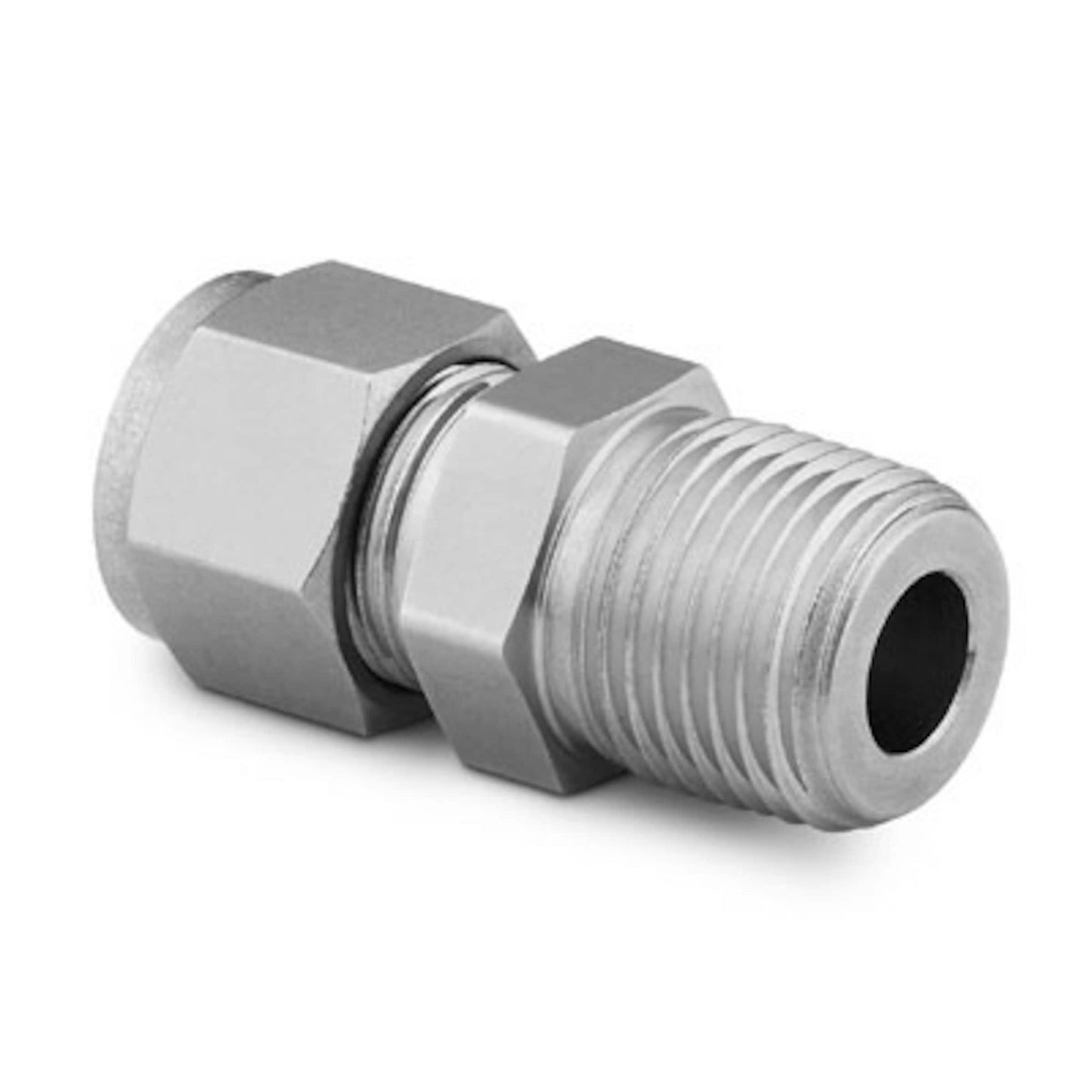 Swagelok Bored-Through Male Connector 3/8" Tube OD X 3/4" MNPT Stainless Steel SS-600-1-12BT