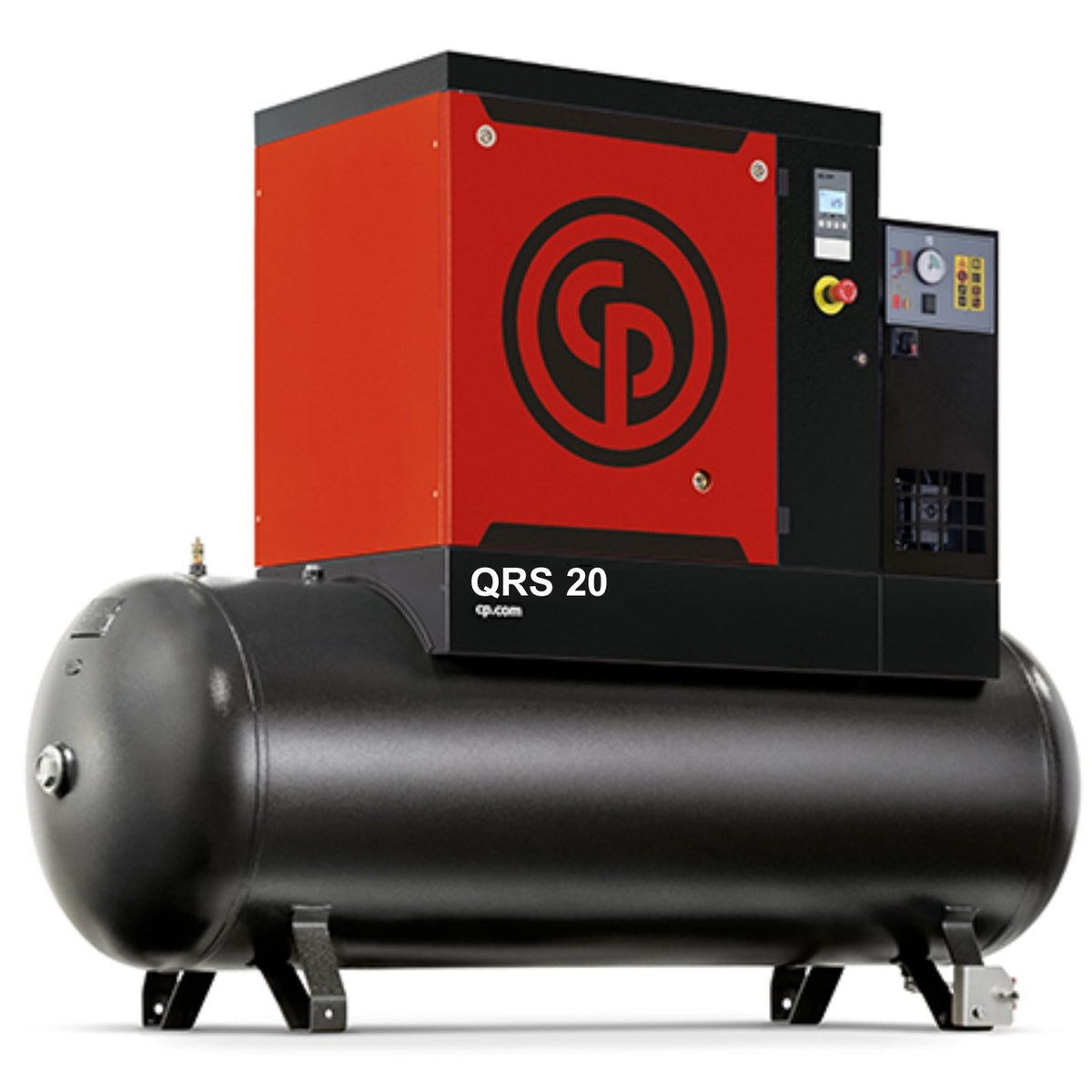 Chicago Pneumatic 20HP QRS Rotary Screw Air Compressor with Dryer 150 PSI 120Gal Horizontal QRS 20D TM