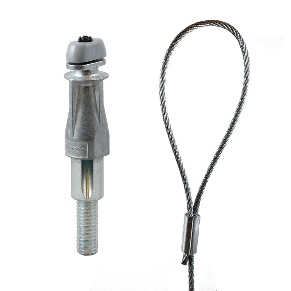 Unipipe 3/8" Stud, Side Exit Wire Grip & Looped 1/8" Cable AWHG.3SE385010