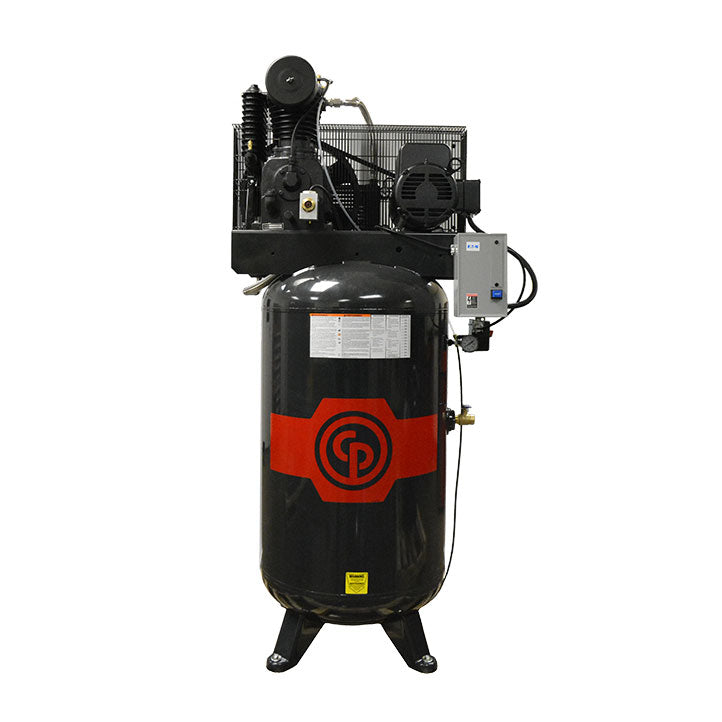 Chicago Pneumatic 5HP RCP Two Stage Iron Series Simplex Reciprocating Air Compressor Standard Model 80Gal Vertical RCP-C583VS4