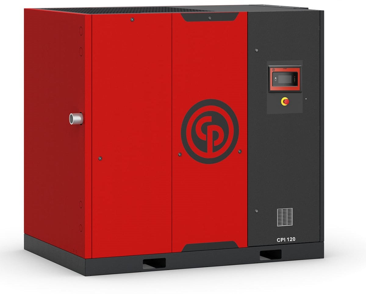 Chicago Pneumatic 120HP CPI Air Cooled Fixed Speed Gear Drive Rotary Screw Air Compressor 175 PSI Base CPI 120 A
