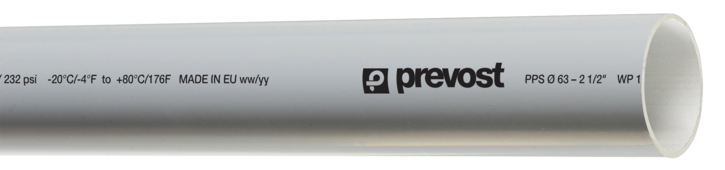Prevost Aluminum Grey Pipe for Vacuum - PPS GTU