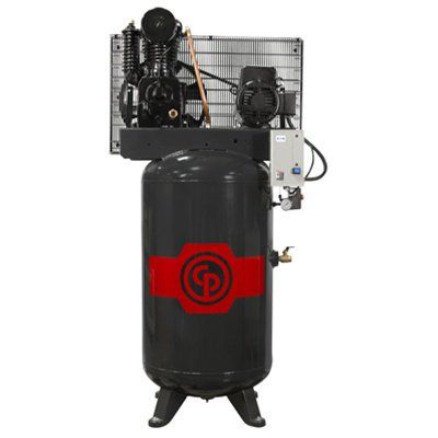 Chicago Pneumatic 7.5HP RCP Two Stage Iron Series Simplex Reciprocating Air Compressor Standard Model 80Gal Vertical RCP-C7583VSC2