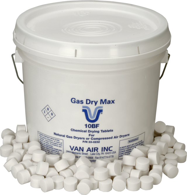 VAN AIR SYSTEMS 10BF/GAS DRY MAX DELIQUESCENT DESICCANT 25 LB. PAIL 33-0232