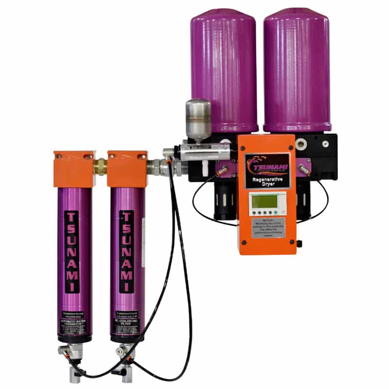 TSUNAMI Ultra Series Wall-Mounted Regenerative Dryer - 40 CFM (10HP)