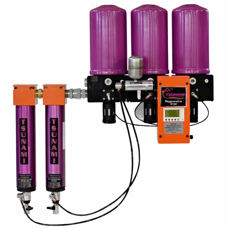 TSUNAMI Ultra Series Wall-Mounted Regenerative Dryer - 60 CFM (15HP)