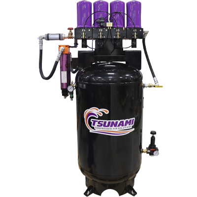 TSUNAMI Dust Collector Dryer - Four Tower with 80 Gallon Tank