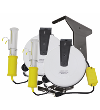 Balcrank Enclosed 2 Electric Cord Reels & Bracket 30’ x 10 Amps 3 Outlet 2254-316D