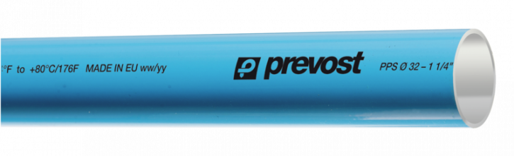 Prevost Blue Aluminum Pipe For Compressed Air - PPS BTU2518 Pipe OD (in) = 1" Length (ft) = 18'