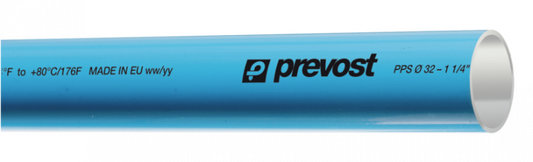 Prevost Blue Aluminum Pipe For Compressed Air - PPS BTU2518 Pipe OD (in) = 1" Length (ft) = 18'