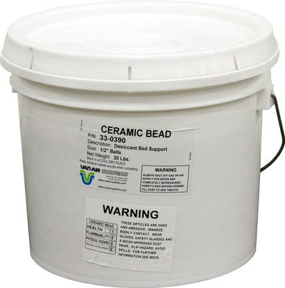 VAN AIR SYSTEMS CERAMIC BEAD 1/2" 30# PAIL 33-0390