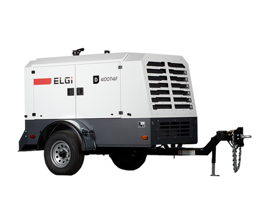 ELGi Portable Towable Compressor 375 cfm/Switchable 100 psi or 150 psi D400T4F