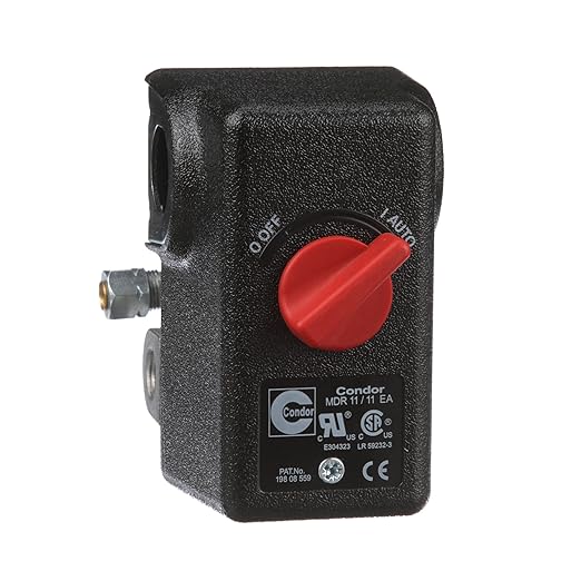 Condor Pressure Switch Control Valve 140-175PSI 4 Port 1/4" FNPT 11KC2E