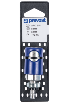 Prevost Standard Hose Stem Quick Coupler with Ear Clamps on Plate - PROLAC
