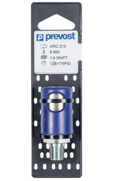 Prevost Standard Male Quick Coupler on Plate - PROLAC
