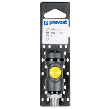 Prevost Male Safety Quick Coupler on Plate - prevoS1