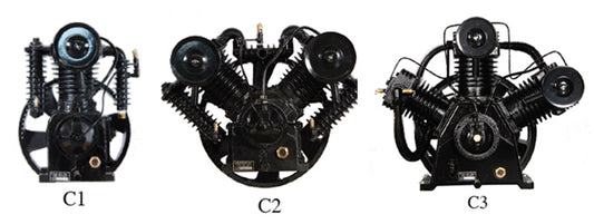 Castair 7.5 ��� 10 HP 2 Stage Iron Bare Pump With Flywheel Cylinder V4 C2