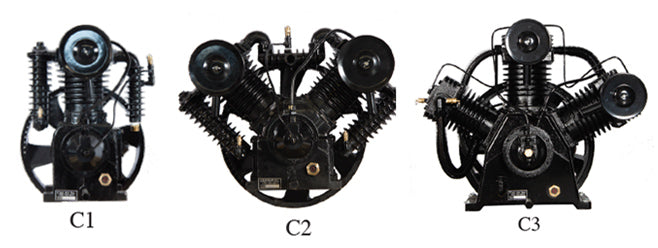 Castair, 3.5 HP Single Stage, I2 Cylinder Air Compressor Bare Pump, with 12 Flywheel OD, 16 oz. Oil Capacity S755