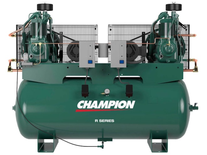 Champion R-Series 5HP Duplex Lubricated Reciprocating Air Compressor Horizontal 240Gal HR5D-24