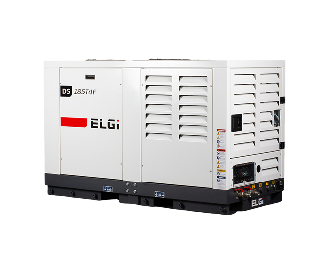 ELGi Portable Utility Mount Compressor 185 cfm/100 psi DS185T4F