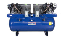 Castair, 10 HP(2x5) Duplex Air Compressor With Mounted Starter, 35CFM@175psi, Pump RPM 767, 240 Gal Tank D5124HC1-S