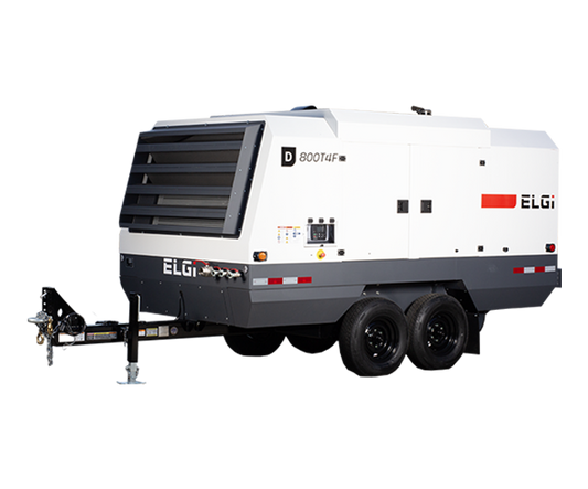 ELGi Portable Towable Compressor 657, 800 cfm/150 psi D800T4F