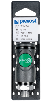 Prevost Male Safety Quick Coupler on Plate - prevoS1