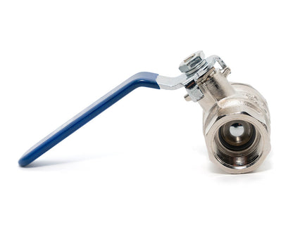 Midwest Control 3/4" FNPT Brass Ball Valve Nickel-Plated 600 PSI CWP FPC-75