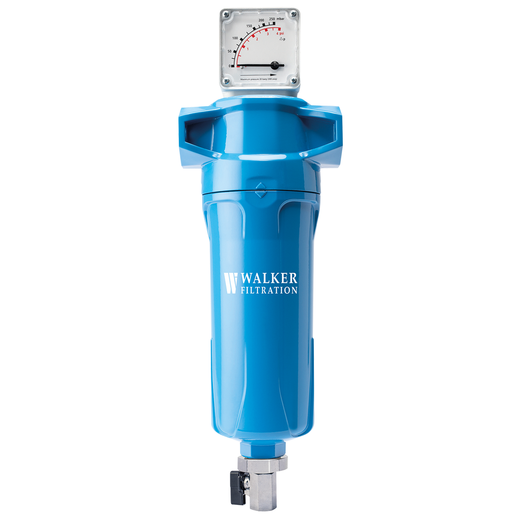 Walker Filtration, Alpha 3.5 series filtration cast aluminum alloy threaded product. Compressed Air Dust Air Filter A30025RX1