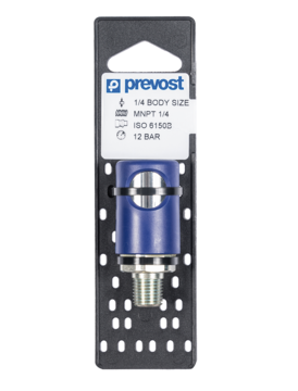 Prevost Standard Male Quick Coupler on Plate - PROLAC