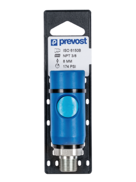 Prevost Standard Male Quick Coupler on Plate - PROLAC
