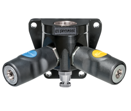 Prevost Female Thread Double Wall Manifold - 2 Couplers and Drain - prevoS1