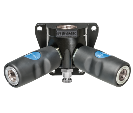 Prevost Female Thread Double Wall Manifold - 2 Couplers and Drain - prevoS1
