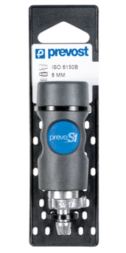 Prevost Hose Stem Safety Quick Coupler with Ear Clamps on Plate - prevoS1