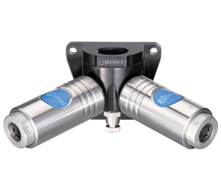 Prevost Female Thread Double Wall Manifold - 2 Couplers and Drain - prevoS1