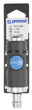 Prevost Hose Stem Safety Quick Coupler with Ear Clamps on Plate - prevoS1