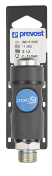 Prevost Male Safety Quick Coupler on Plate - prevoS1